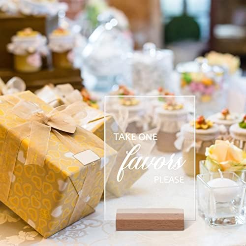Yinkin 3 Pcs Acrylic Wedding Signs with Stand