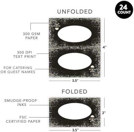Andaz Press Halloween Place Cards 24 Pack 2x35 Inch