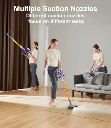 MBYULO Cordless Vacuum Cleaner 450W 40Kpa Powerful Stick Vacuum