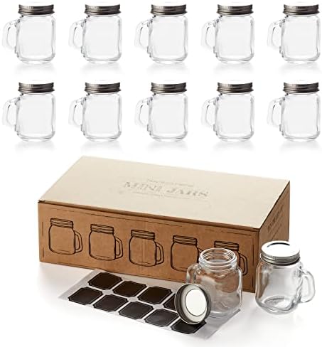 25 Oz Small Mason Jars with Lids 10 Pack