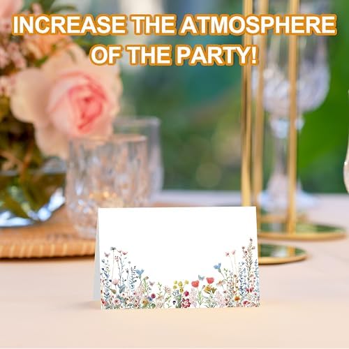 Wildflowers Place Cards for Birthday Party Wedding Bridal Shower