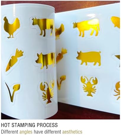 50 Sheets Meal Choice Stickers Gold for Wedding Place Cards