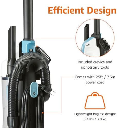 Amazon Basics Upright Bagless Vacuum for Carpet and Hard Floors
