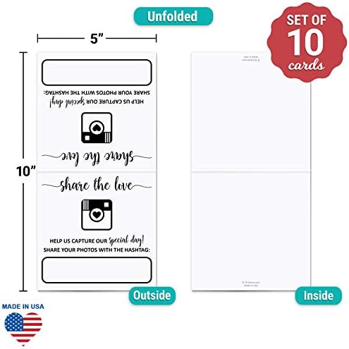 321Done Wedding Hashtag Signs Set of 10