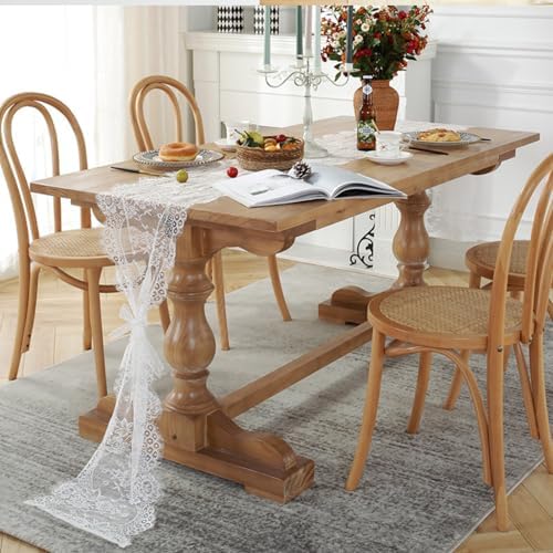 White Lace Table Runner 14x118 Inch for Weddings and Parties