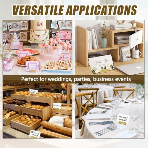24 PCS Gold Table Number Holders Metal Place Card Stands