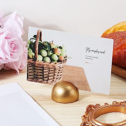 12pcs Round Table Number Stands Modern Place Card Holders - Gold