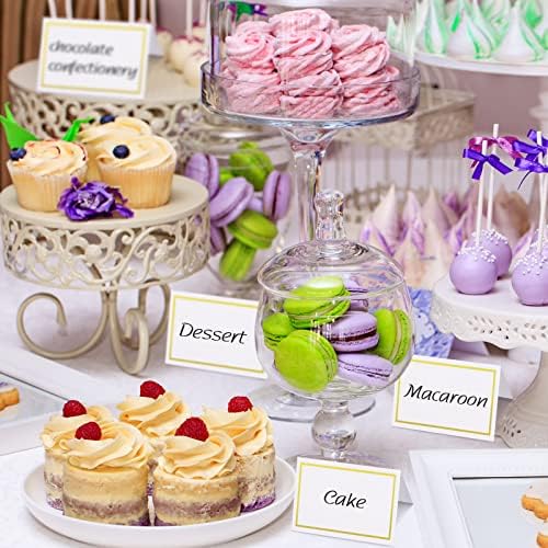Teling 150 Pcs Gold Foil Place Cards with Border
