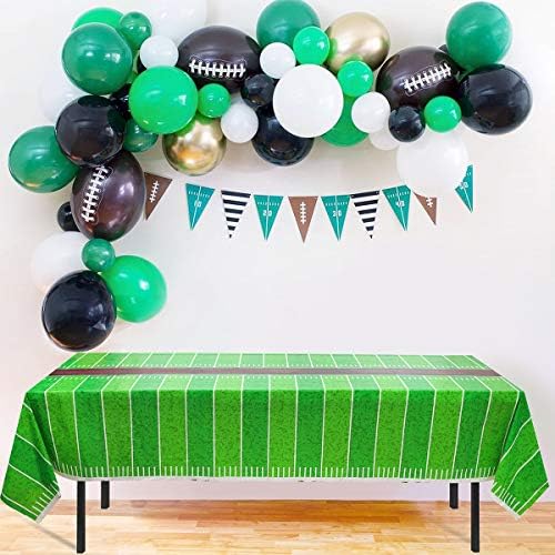 Erweicet Plastic Football Field Tablecloth 4 Pack