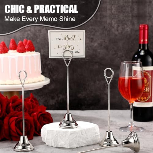 Marspark 16 Pcs 8 Inch Metal Table Number Holders Silver