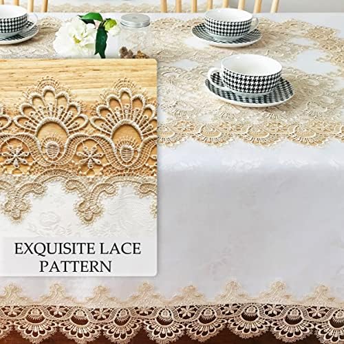 Elegant Rectangle Tablecloths with Macrame Border