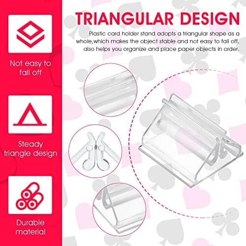 24PCS Clear Acrylic Place Card Holders for Wedding Photos and Memos