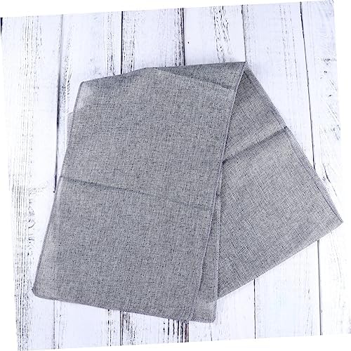 MAGICLULU Rustic Gray Table Runner Imitated Linen Design