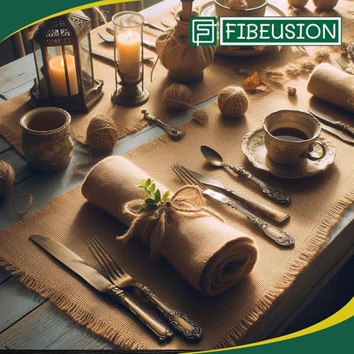 FIBEUSION Stiff Burlap Roll 12 Inch x 30 Feet