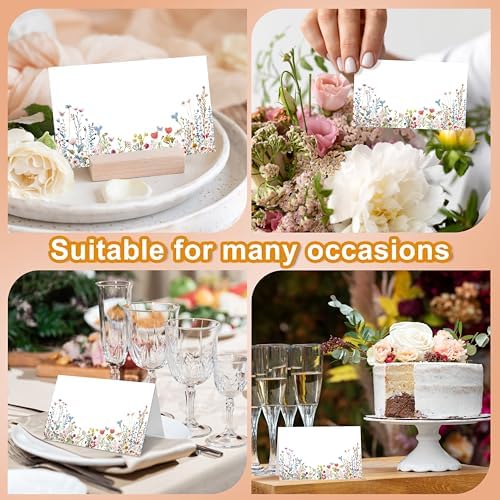 Wildflowers Place Cards for Birthday Party Wedding Bridal Shower