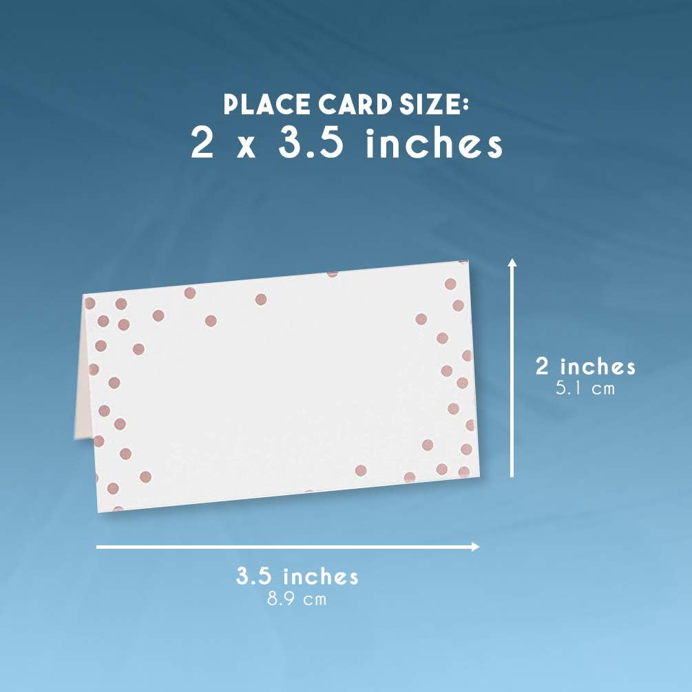 Best Paper Greetings 100 Pack Wedding Place Cards Rose Gold Foil