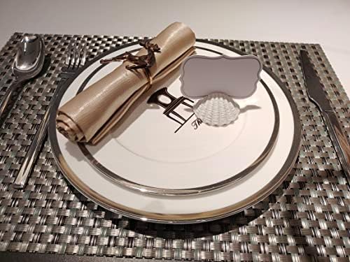 10 Pcs White Shell Table Card Holder for Events