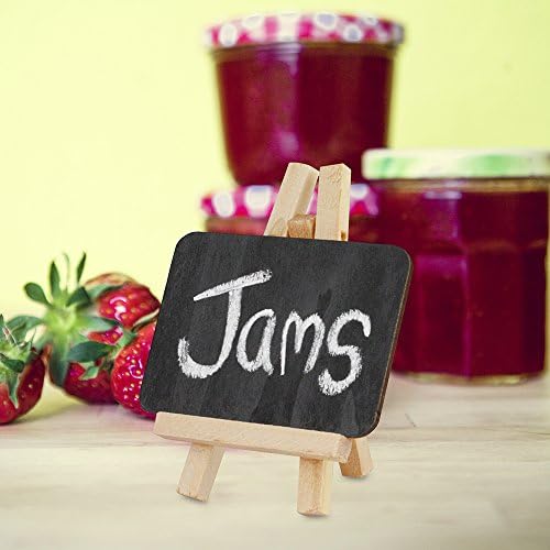 eBuyGB Mini Chalkboard Easel - Reusable Place Card Holders Pack of 16