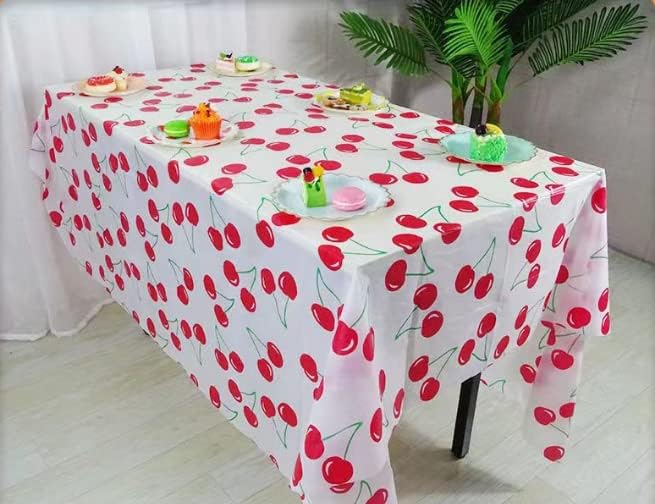 Retzjorv Vpang 2 Pcs Plastic Tablecloth 71 Inch
