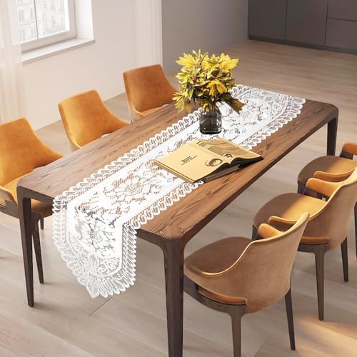 White Lace Table Runner 13x71 Inches Wedding Decor