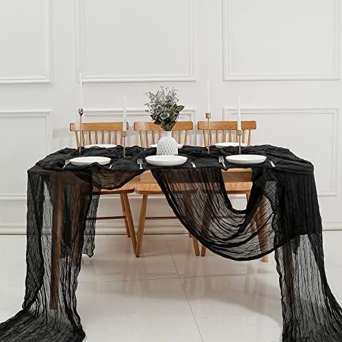 DOLOPL Black Halloween Cheesecloth Table Runner 133ft