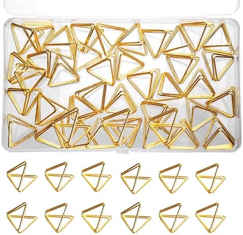 40 Pcs Gold Triangle Place Card Holders for Wedding Centerpieces