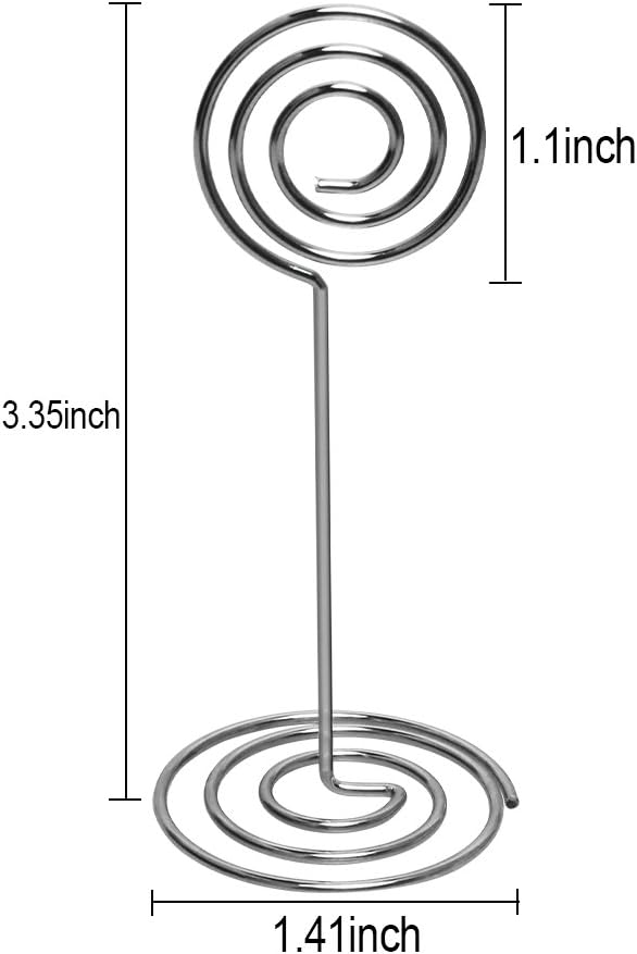 Aniann Table Number Card Holders 25 Pack Silver