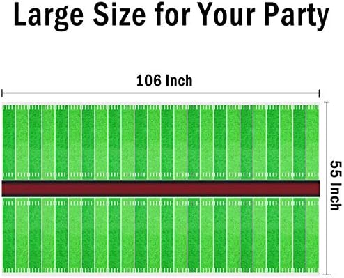 Erweicet Plastic Football Field Tablecloth 4 Pack