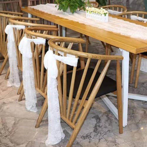 White Lace Table Runner 14x118 Inch for Weddings and Parties