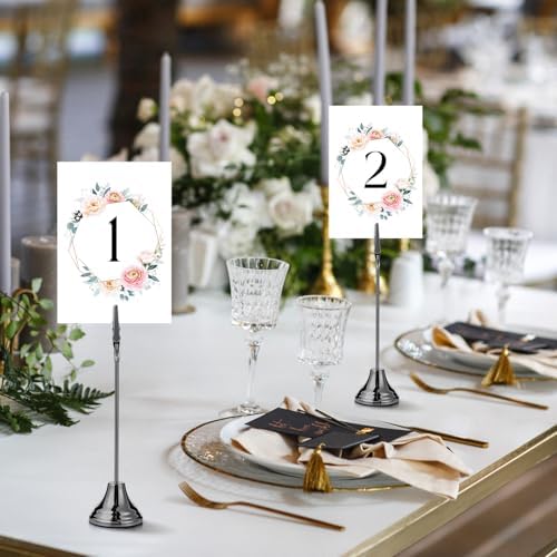 Marspark 12 Pcs 8 Inch Place Card Holders with Alligator Clip Gunmetal