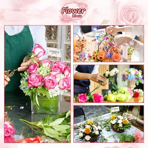 Limso 30 Pcs Gold Round Metal Wire Place Card Holder