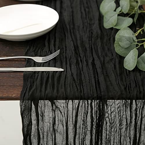 DOLOPL Black Halloween Cheesecloth Table Runner 133ft