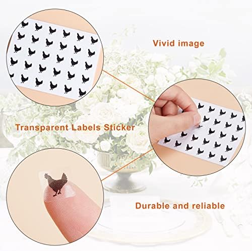 OLYCRAFT 2400pcs 4 Styles Black Meal Stickers for Place Cards