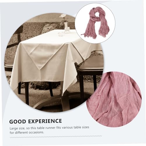 Bohemian Gauze Table Runner Dusty Elegant for Weddings and Parties