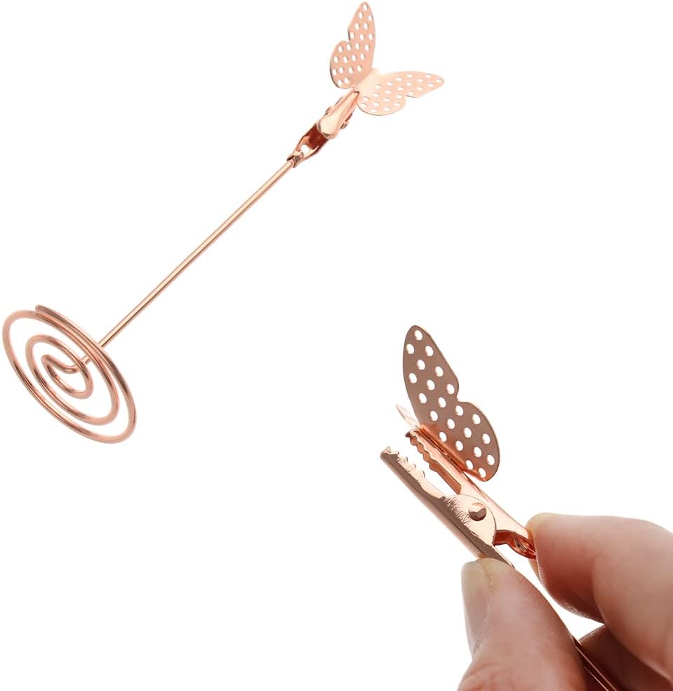 Butterfly Table Number Holders 10Pcs Rosegold
