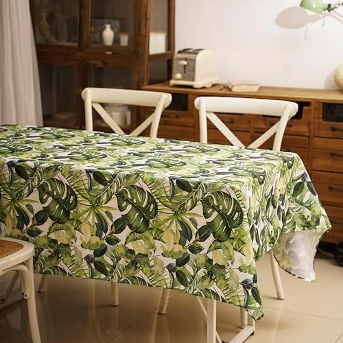 WalRiddle Tropical Palm Leaf Vinyl Tablecloth 52x70
