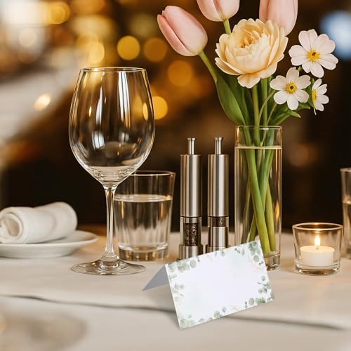 50pcs Eucalyptus Leaf Place Cards for Wedding Seating Chart