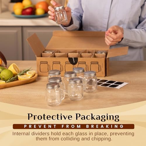 25 Oz Small Mason Jars with Lids 10 Pack