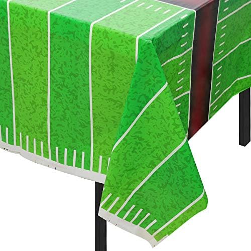 Erweicet Plastic Football Field Tablecloth 4 Pack