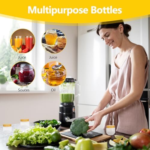 120 Pcs Clear Plastic Jars with Lids and Labels