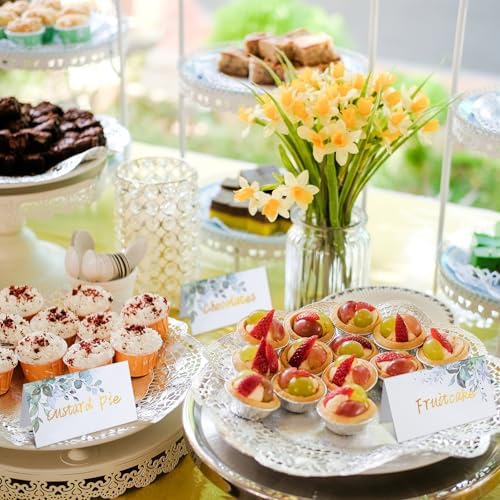 Grevosea 50Pcs Wedding Place Cards Greenery Seating Signs