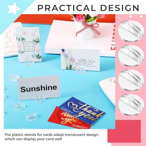 Yinkin 25 Pcs Mini Card Stands for Place Cards and Labels