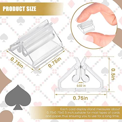 CUNGLIN 60 Pack Table Number Place Card Holder Clear Acrylic Stand