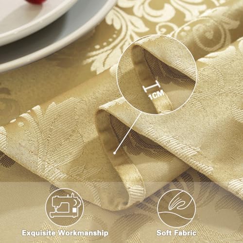 SASTYBALE Damask Gold Tablecloth 60x84 Inch