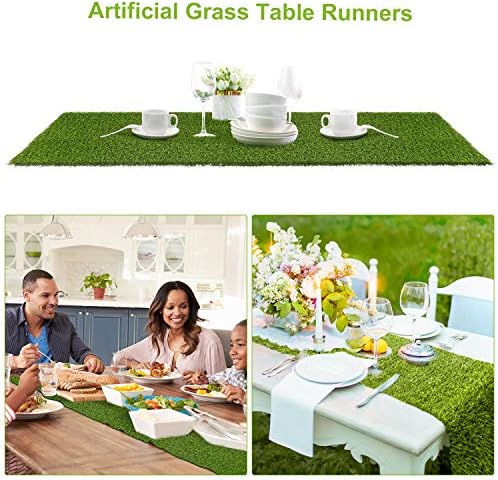 Farochy Artificial Grass Table Runner 14x48 Inches 1