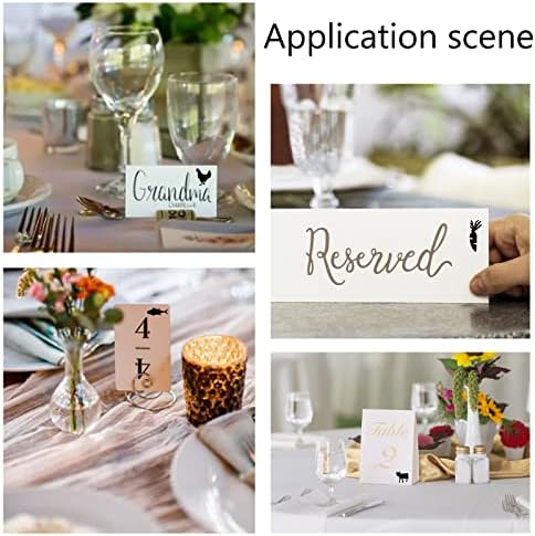OLYCRAFT 2400pcs 4 Styles Black Meal Stickers for Place Cards