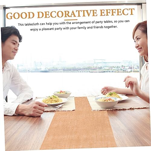 Natural Linen Table Runner for Weddings and Home Decor