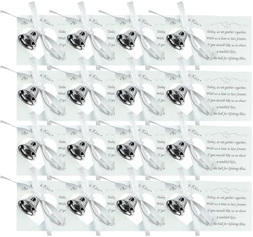 Fun Wedding Kissing Bells with Poem Cards 50pcs