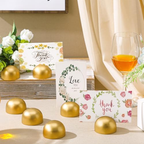 Geyoga 50 Pcs Gold Place Card Holders for Events