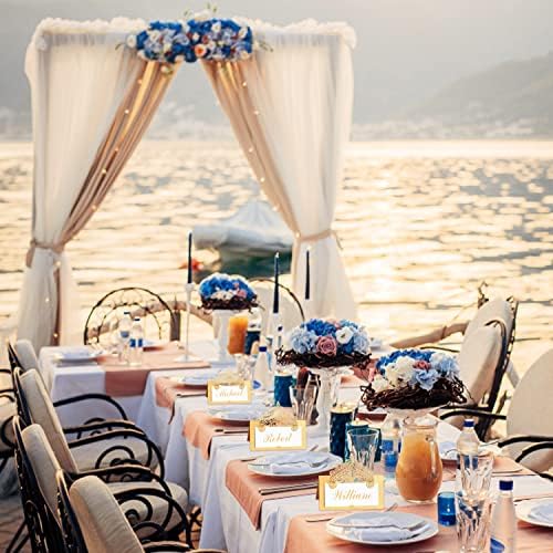 50 PCS Gold Tented Wedding Place Cards Blank Cardstock for Parties